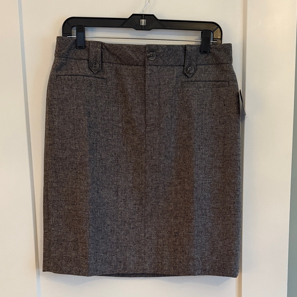 Eddie Bauer Charcoal Tweed Pencil Skirt